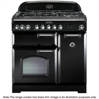 Rangemaster CDL90DFFBL/B Classic Deluxe 90 D/F Range Cooker 80950 BLK