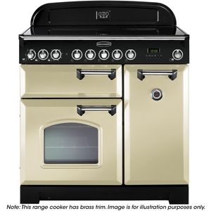 Rangemaster CDL90ECCR/B Classic Deluxe 90 Ceramic Range Cooker 81650