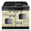 Rangemaster CLAS110DFFCR/B Classic 110 Dual Fuel Range Cooker 72970