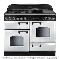 Rangemaster CLAS110DFFWH/B Classic 110 Dual Fuel Range Cooker 72980