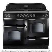 Rangemaster CLAS110ECBL/B Classic 110 Ceramic Range Cooker 68220 BLK