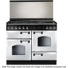 Rangemaster CLAS110LDFWH/B Classic 110 Dual Fuel Range Cooker 94810