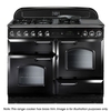 Rangemaster CLAS110LPFBL/B Classic 110 LPG Range Cooker 74140 BLK