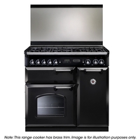 Rangemaster CLAS90LDFBL/B Classic 90 Dual Fuel Range Cooker 94640 BLK