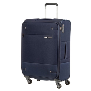 Samsonite Base Boost Suitcase Spinner Expandable 66cm Navy Blue