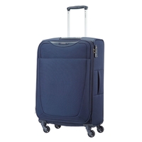 Samsonite Base Hits Suitcase 4 Wheel Spinner 66cm Expandable Navy Blue