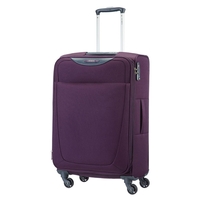 Samsonite Base Hits Suitcase 4 Wheel Spinner 66cm Expandable Purple