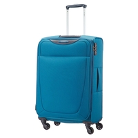 Samsonite Base Hits Suitcase 4 Wheel Spinner 66cm Expandable Sky Blue