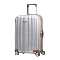 Samsonite Lite-Cube DLX Suitcase 4 Wheel Spinner 68cm Medium Aluminium
