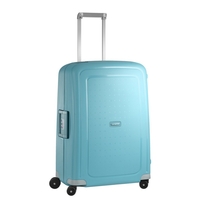 Samsonite S Cure Suitcase 4 Wheel Spinner 69cm 25inch Medium Aqua Blue