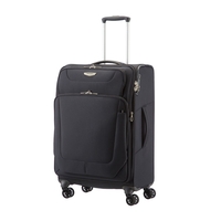 Samsonite Spark Suitcase 4 Wheel Spinner Expandable 67cm Medium Black