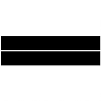 Smeg UMGNE Upstands Set of 2 Matt Glass Black each 100cm W x 14cm H