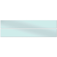 Smeg UPGAZ Upstands Set of 2 Plain Glass Pastel Blue 100cm W x 14cm H