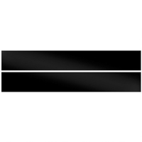 Smeg UPGNE Upstands Set of 2 Plain Glass Black each 100cm W x 14cm H