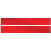 Smeg UPGR Upstands Set of 2 Plain Glass Red each 100cm W x 14cm H