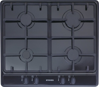 Stoves SGH600C Gas Hob 60cm Black Cast Iron Pan Supports