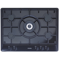 Stoves SGH700C Gas Hob 70cm wide 5 Burners Black