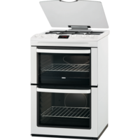 Zanussi ZCG660GWC Cooker LPG 60cm Wide Freestanding Double Oven White