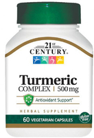 21st Century Turmeric Complex (500 mg,  60 Vegetarian Capsules)
