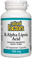 Natural Factors R-Lipoic Acid (100 mg,  60 Vegetarian Capsules)