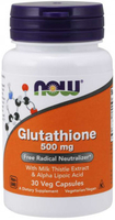 Now® Glutathione (with Milk Thistle Extract & Alpha Lipoic Acid,  500 mg,  30 Vegetarian Capsules)