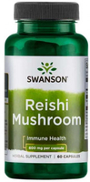 Swanson Reishi Mushroom (600 mg,  60 Capsules)