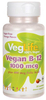 VegLife Vegan B-12 (Sugar Free,  Orange Flavour,  1000 mcg,  50 Lozenges)