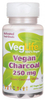 VegLife Vegan Charcoal from Coconut Shells (250 mg,  60 Vegetarian Capsules)