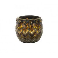 Kingdom Tealight Holder with Multicoloured Glass
