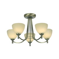 Oaks Lighting Hamburg 5 Light Halogen Ceiling Fitting In 3 Finishes