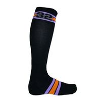 32 80s Jacquard Womens Snowboard Sock - Black