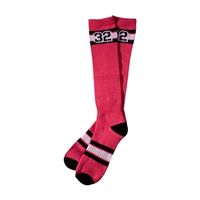 32 80s Jacquard Womens Snowboard Sock - Pink