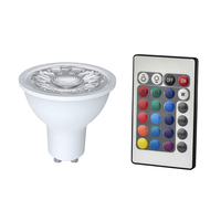 4.5W White and RGB Colour Changing LED GU10 Bulb with Remote Control