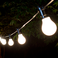 22M Weatherproof Cool White LED Black Festoon Lighting Kit - 40 Lights