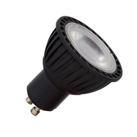 5W Warm White Dimmable LED GU10 Bulb - Black - Flood Beam
