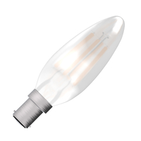 Bell 4W Warm White 470lm LED Dimmable Decorative Filament Satin Candle Bulb - Small Bayonet Cap