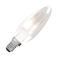 Bell 4W Warm White 470lm LED Dimmable Decorative Filament Satin Candle Bulb - Small Screw Cap