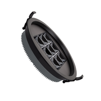 Circular 30W Daylight LED Downlight Cutout 205mm - Black
