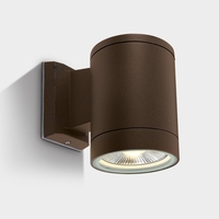 Cylinder Large Outdoor Wall Light - Rust Brown