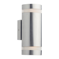 Dar Wessex LED Outdoor Up & Down Wall Light - Stainless Steel