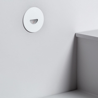 Edit 2W Guell Round Aluminium Warm White LED Wall Spotlight IP65 - White
