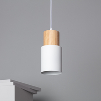 Edit Kidonge Ceiling Pendant Light With Wood Detail- White