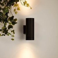 Edit Oakham Outdoor Up & Down Wall Light - Black