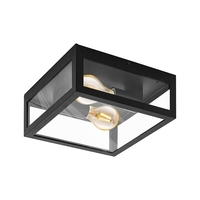 Eglo Alamonte Half Lantern Outdoor Flush Light - Black