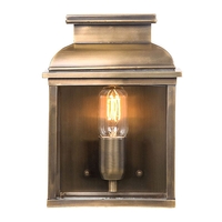Elstead Old Bailey Half Lantern Outdoor Wall Light - Aged Brass