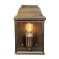 Elstead Victoria Half Lantern Outdoor Wall Light - Brass