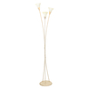 Emily 3 Light Floor Lamp - Ivory and Gold