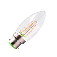 Envirolight 4W Warm White LED Decorative Filament Candle Bulb - Bayonet Cap