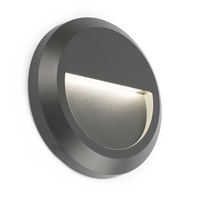 Faro Barcelona Grant Round LED Outdoor Wall Light - Dark Grey