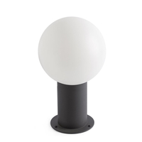 Faro Barcelona Moon Outdoor Pedestal Light - Dark Grey